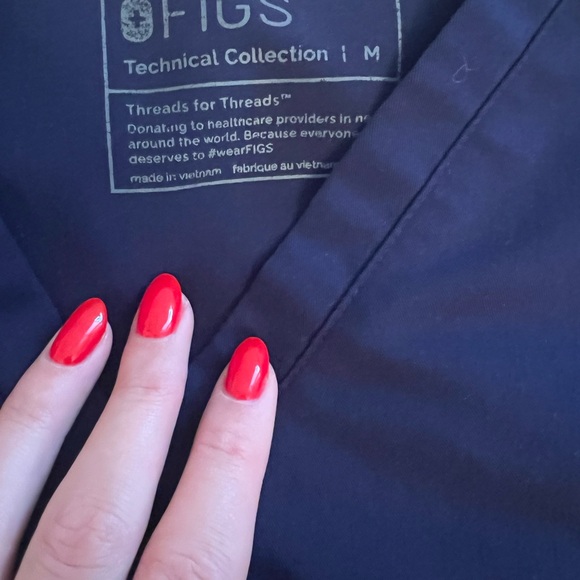 Figs Navy Blue Women's Scrub Set - Picture 2 of 3